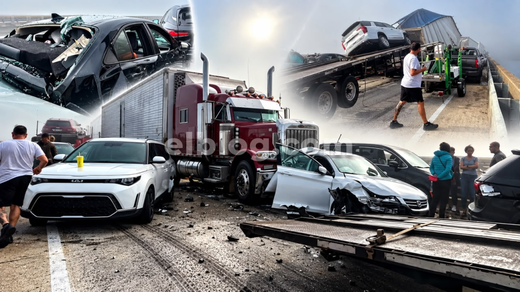 Masivo accidente vial deja varios heridos y cuantiosas pérdidas en Carolina del Sur