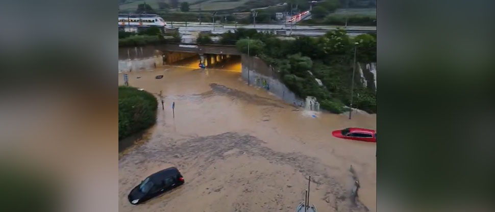 España: Cataluña se encuentra inundado debido a las intensas lluvias