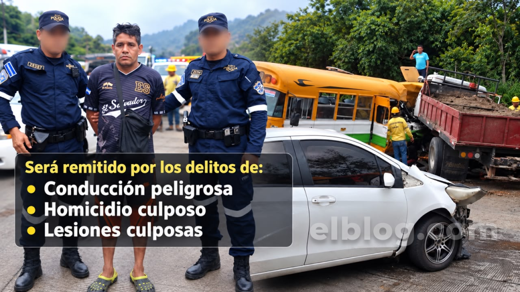 Estos son los cargos que enfrentará el conductor de camión que provocó un múltiple accidente en Los Chorros