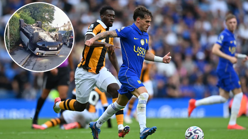Importante jugador de la Premier League sufre un aparatoso accidente de tránsito