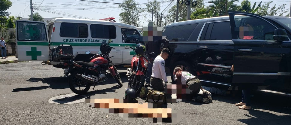 Motociclista lesionado en calle Gabriela Mistral