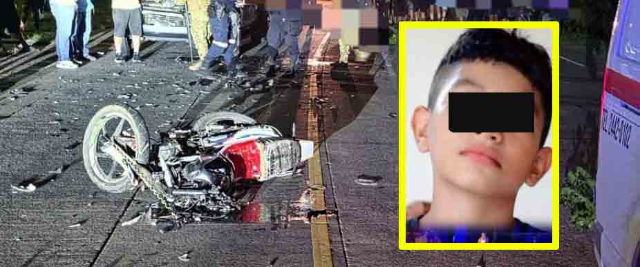 Fallece un niño de 13 años tras manejar una motocicleta y se accidentó con un pick up