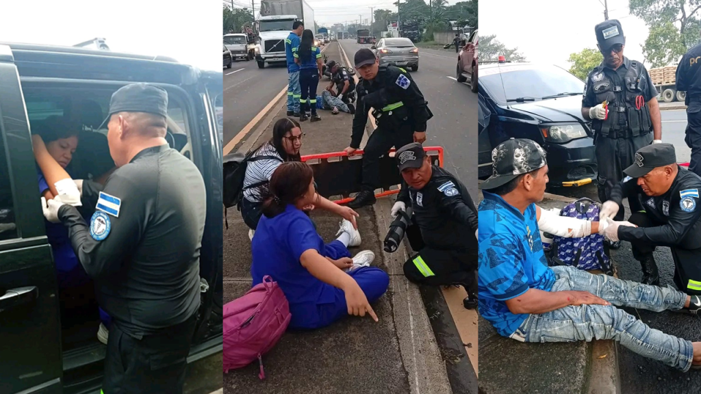 Tres lesionados deja accidente vial en Opico, La Libertad