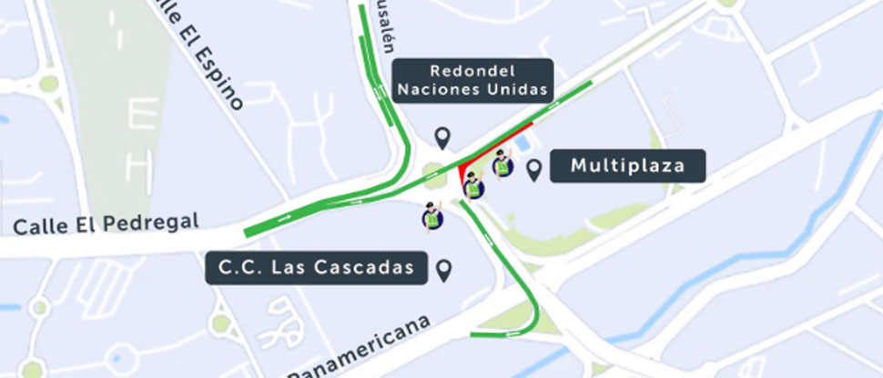 VMT anuncia cierre parcial en redondel de las Naciones Unidas por instalación de pasarela
